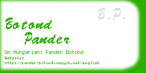 botond pander business card